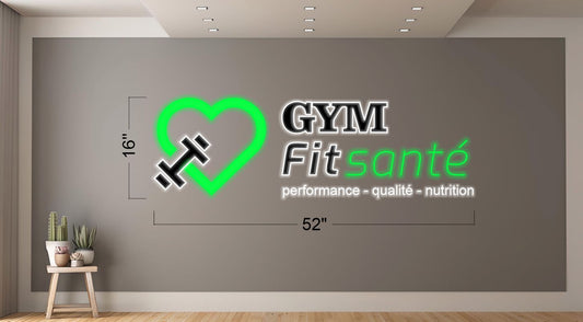 GYM FIT SANTE LOGO PRODUCTS | LED Neon Sign
