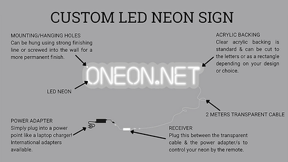 ONE NEON SIGN | CUSTOM LED NEON SIGN