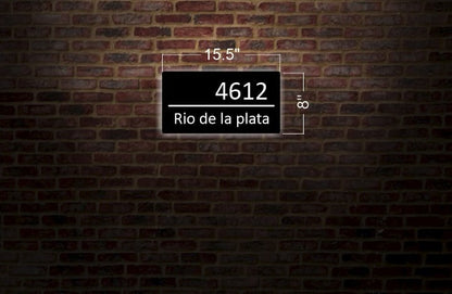 4612 Rio de la plata | Custom House Number Sign
