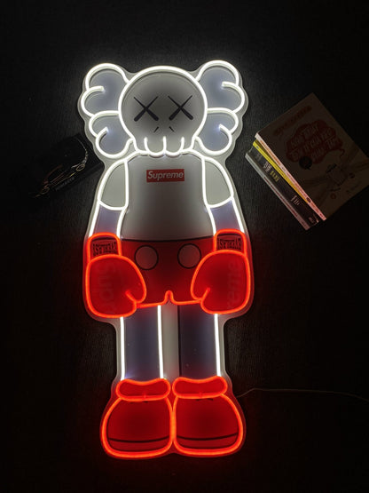 KAWS Supreme | LED Neon Sign (UV Printed)