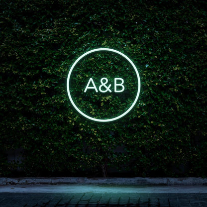 Custom Circle Initials | LED Neon Sign