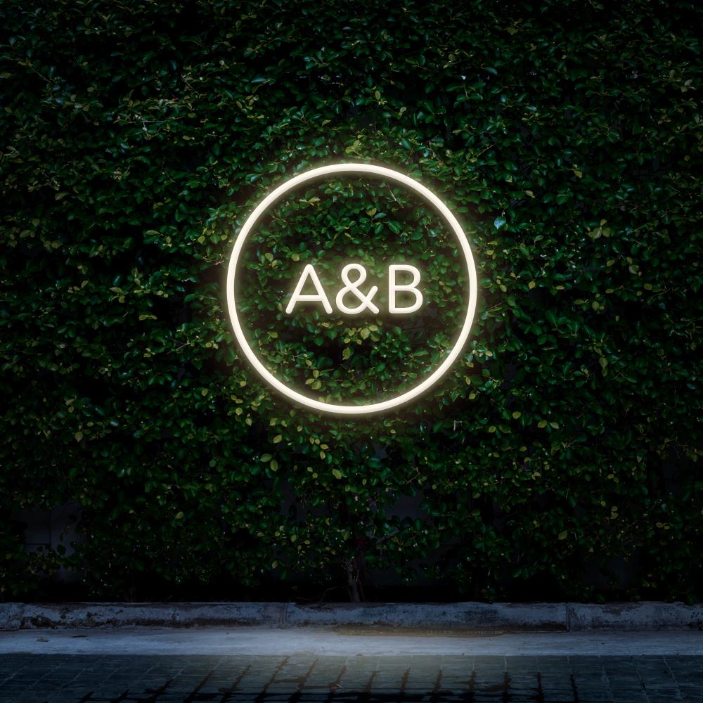 Custom Circle Initials | LED Neon Sign