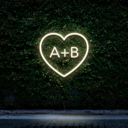 Custom Heart Initials | LED Neon Sign