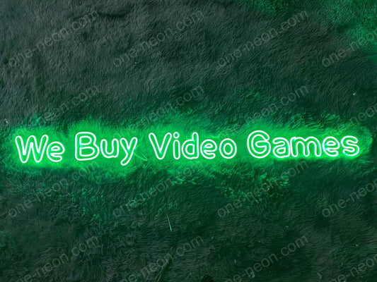 We Buy Video Games & Mario | LED Neon Sign