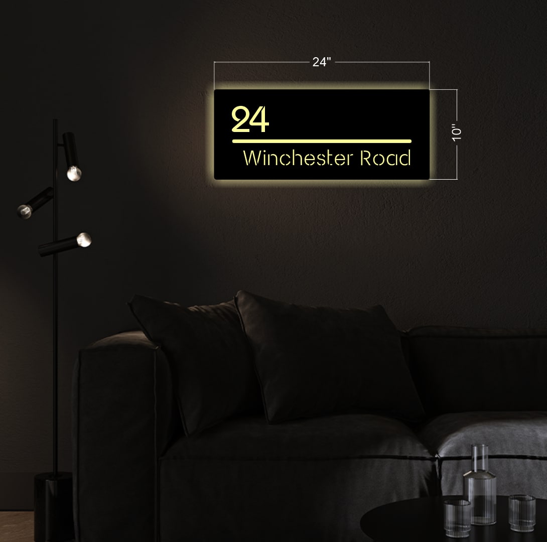 24 Winchester Road | Custom House Number Sign