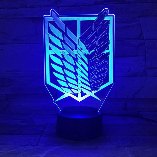 Scout Regiment Logo Anime - LED Lamp (Attack on Titan)