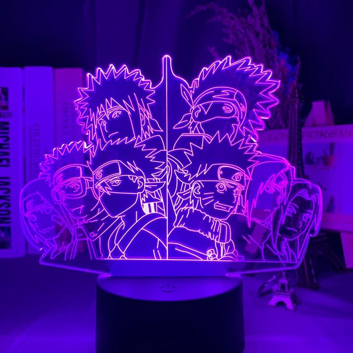 Squad 7 Old and New Anime - LED Lamp (Naruto)