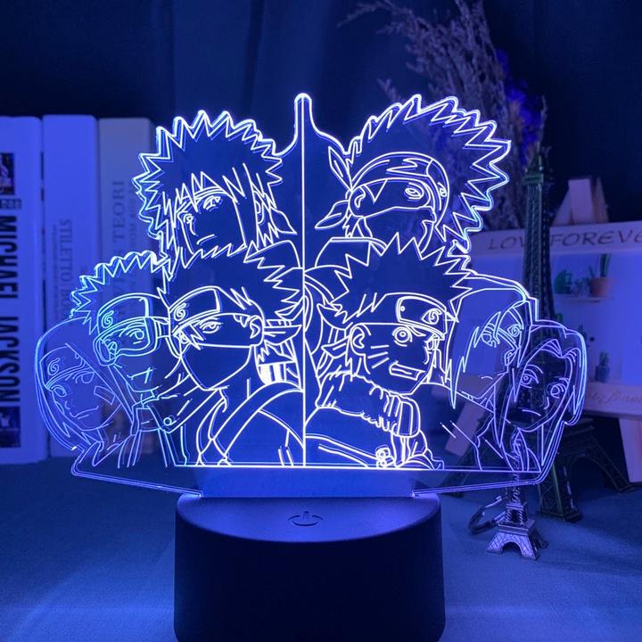 Squad 7 Old and New Anime - LED Lamp (Naruto)