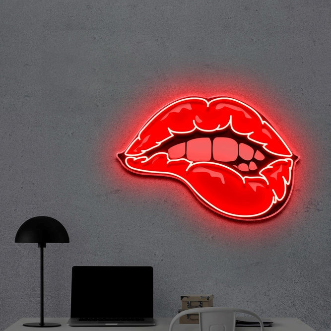 Taste Of Your Lips | Neon Acrylic Artwork